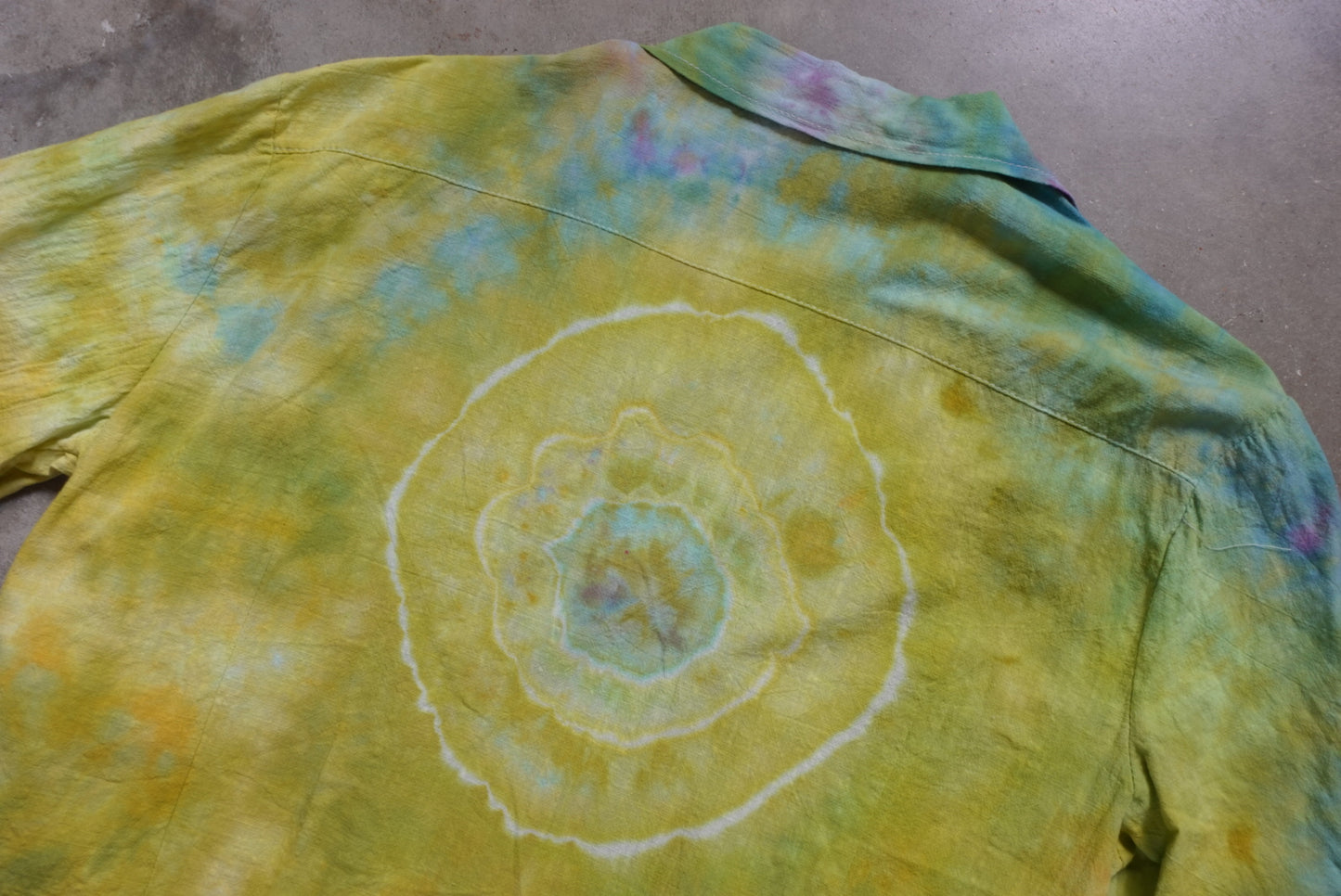 Beach wizard button down camp shirt (M)