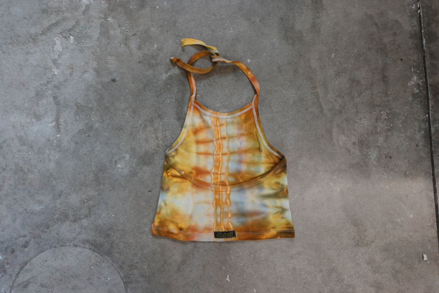 Hippy Cammo baby rib halter tank (OS)